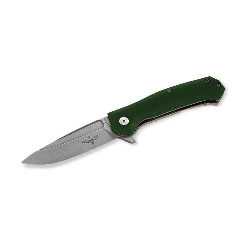 Нож Maserin Police, N690, G10 + титан, зеленый