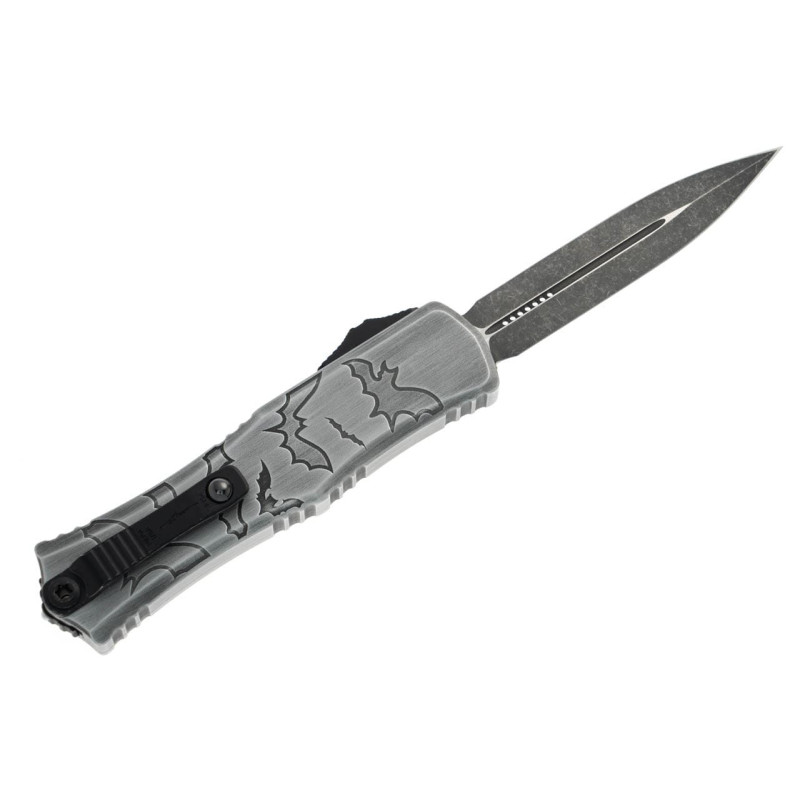 Нож Microtech Hera II Mini D/E OTF, Signature Brushed Metal Bats
