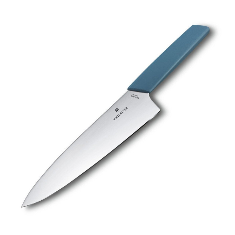 Нож кухонный шефский Victorinox Swiss Modern Carving Cornflower, 20 см, голубой, блистер