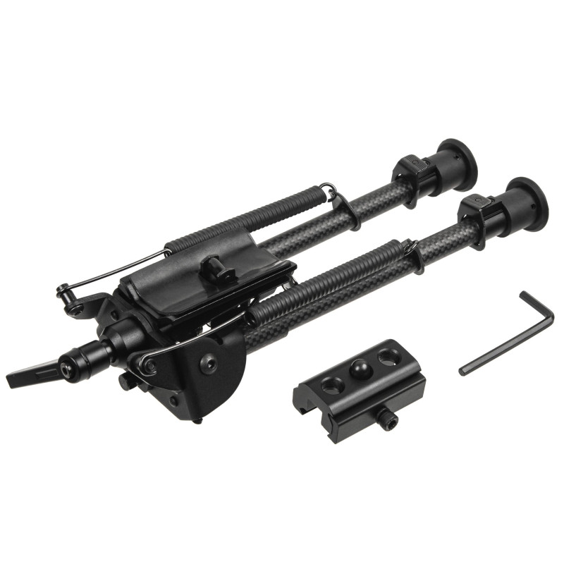 Сошки Vector Optics 230-345 мм Карбоновое волокно, подпружиненные с рычагом