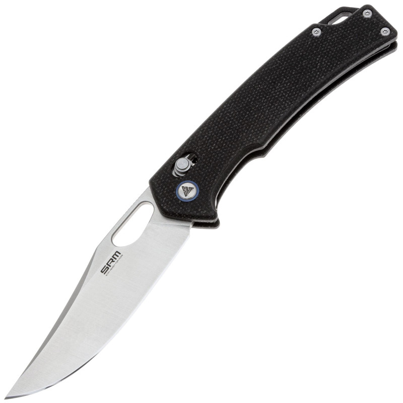Нож SRM Retreiver 9203-MB, 10Cr15CoMoV, черная микарта