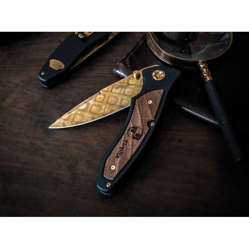 Ніж Boker "Tirpitz Damast Gold"