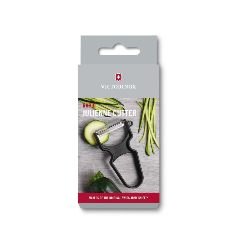 Овощечистка Victorinox RAPID, черная, РК для нарезки соломкой
