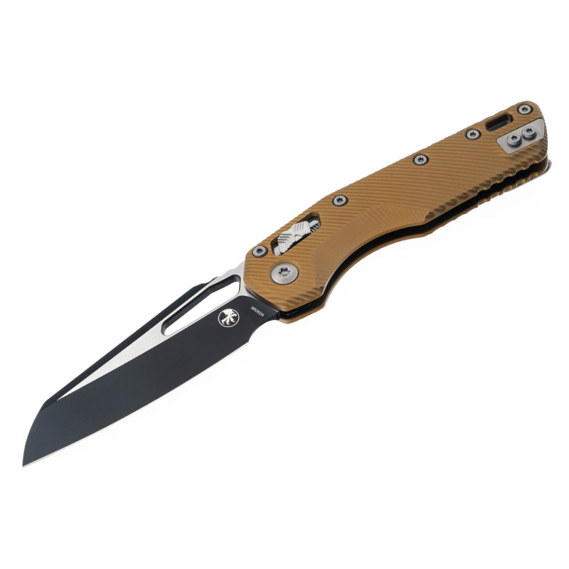 Нож Microtech MSI SE, fluted black, алюминий, tan