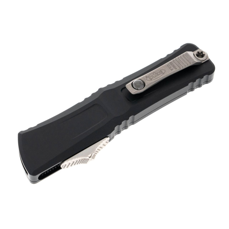 Нож Microtech Combat Troodon LT S/E OTF, stonewash. полусеррейтор, черный