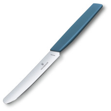 Нож столовый Victorinox Swiss Modern 11 см, скругленный, голубой