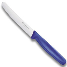 Ніж кухонний Victorinox Standart 11 см серрейтор, скруглений, синій
