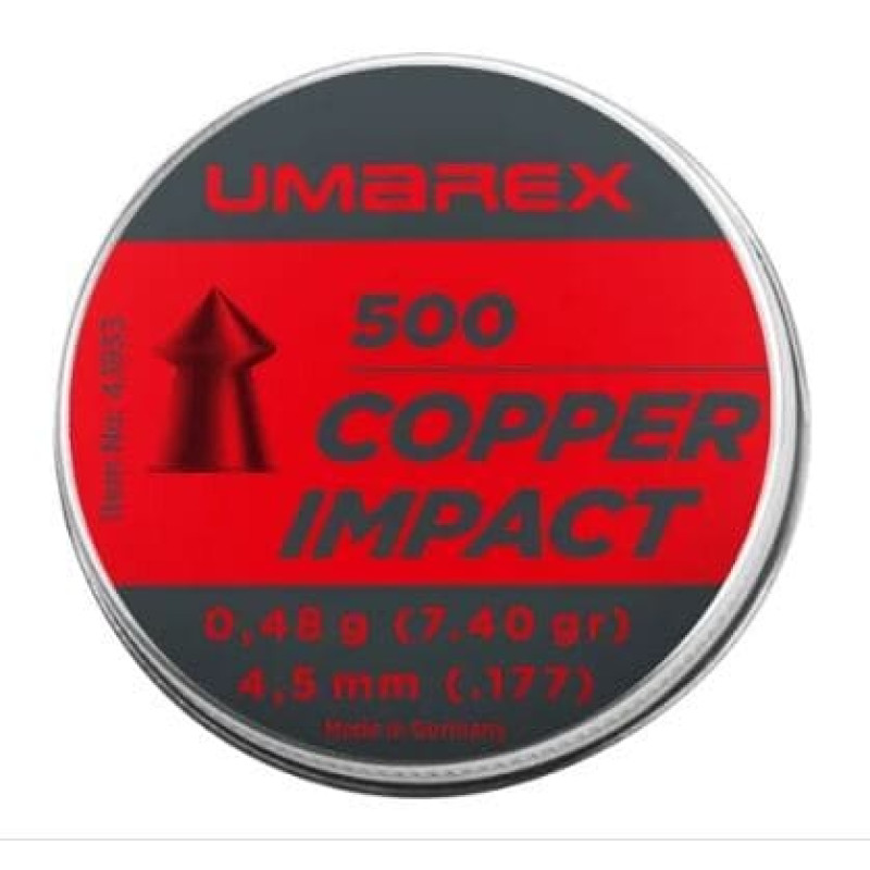 Кульки Umarex Copper Impact Pellets 0.48 г, кал.177 (4.5 мм), 500 шт.