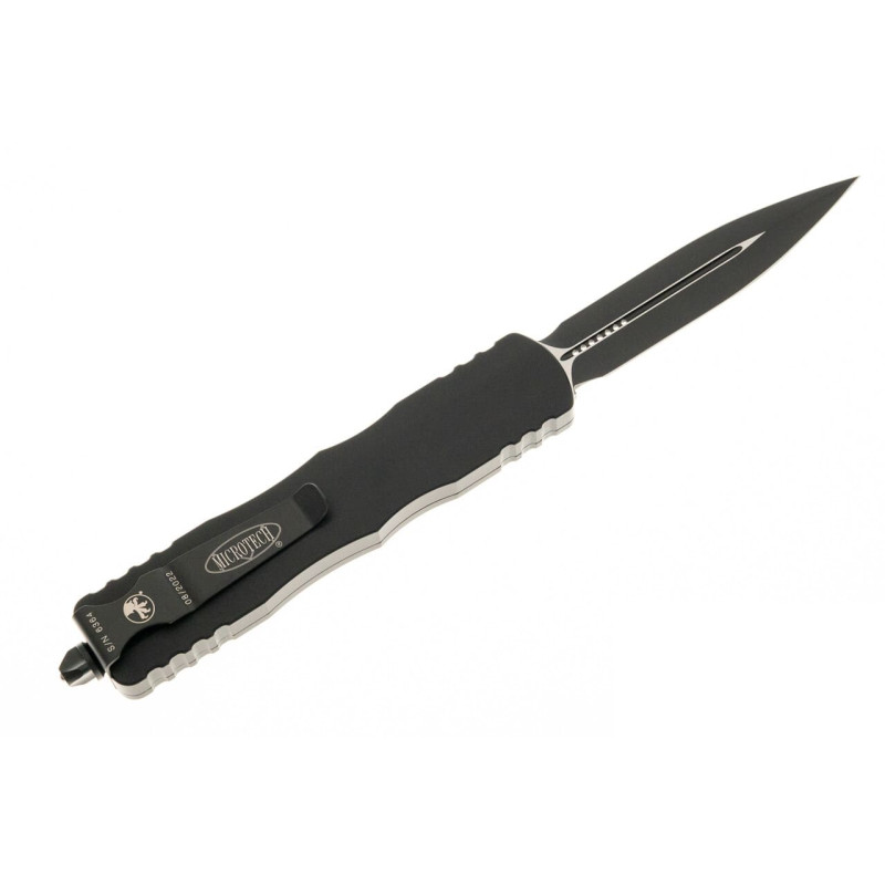 Нож Microtech Dirac Delta D/E OTF, черный клинок, черная рукоять
