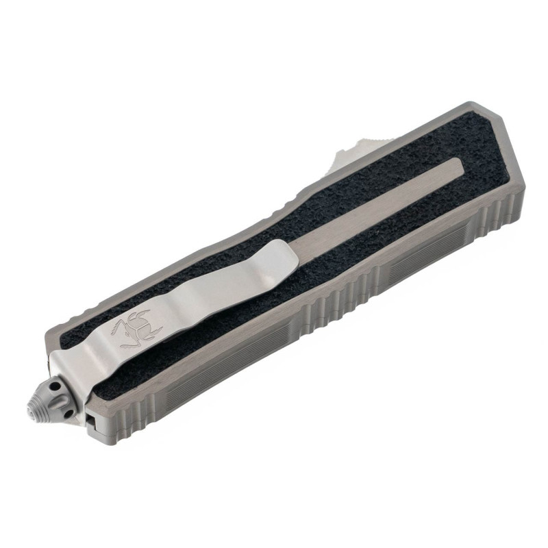 Нож Microtech Scarab II Gen III D/E-S, stonewash, черно-серый