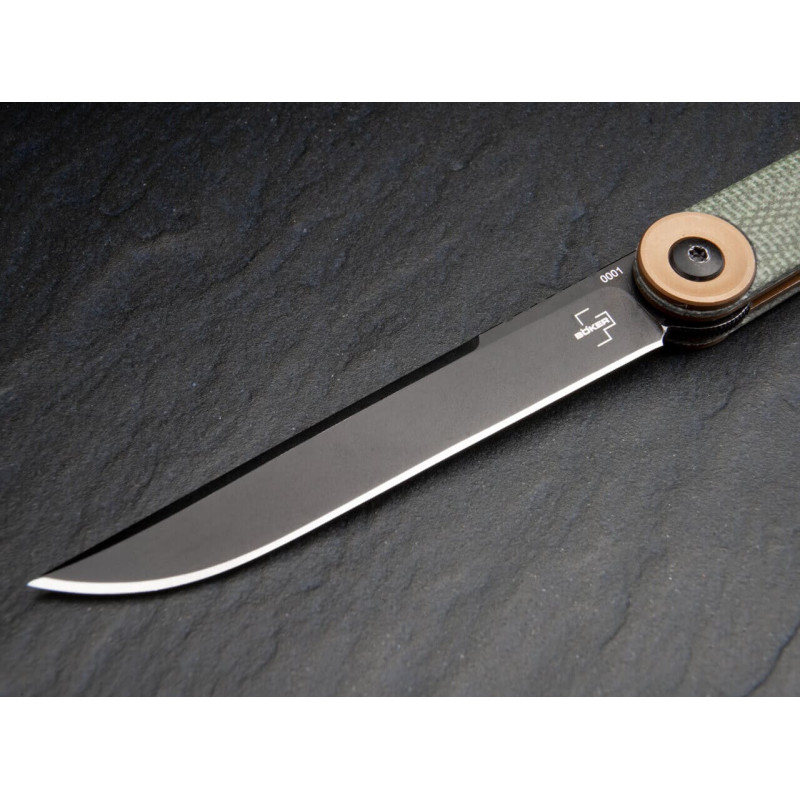 Нож Boker Plus "Kaizen Green Canvas Micarta"
