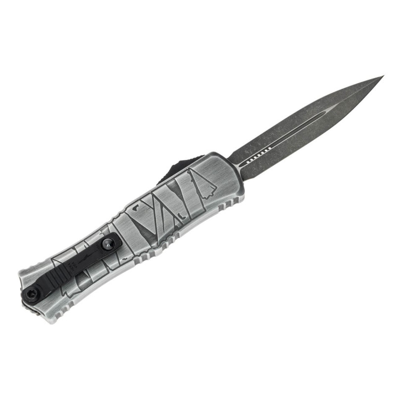Нож Microtech Hera II Mini D/E OTF, Signature Brushed Metal Mummy