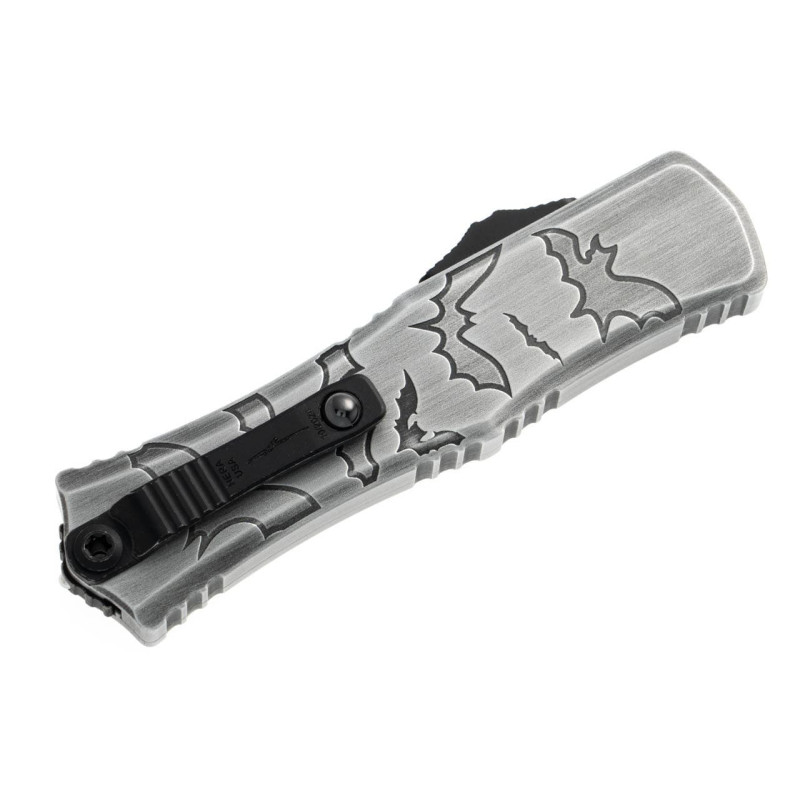 Нож Microtech Hera II Mini D/E OTF, Signature Brushed Metal Bats