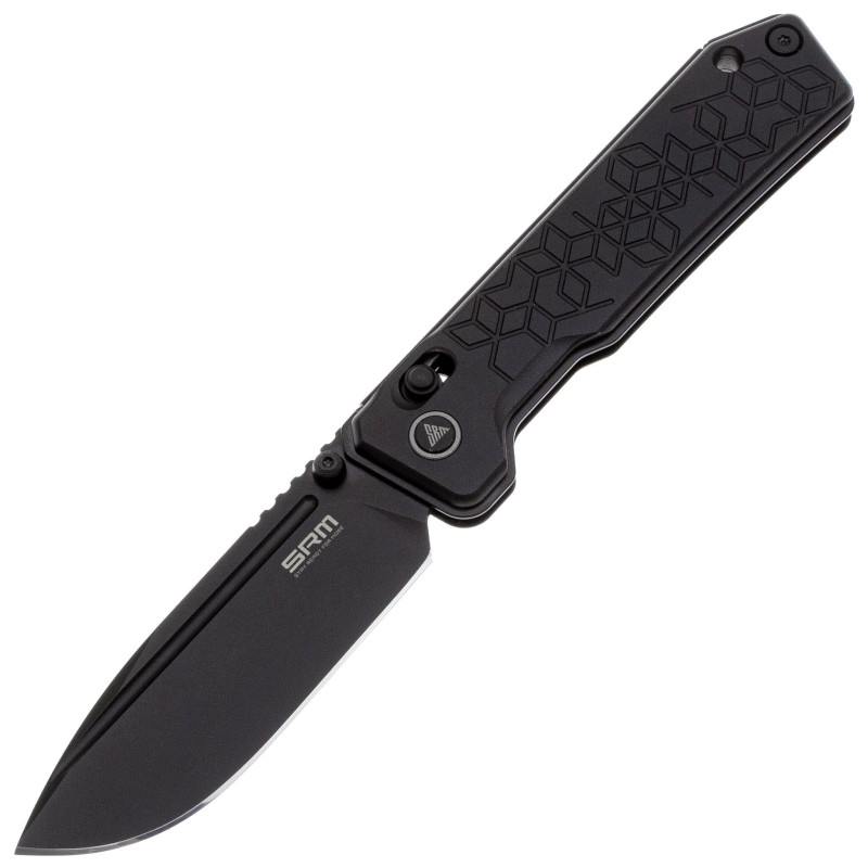 Нож SRM Rubik 7228B-AB, Sandvik 14C28N, алюминий, черный