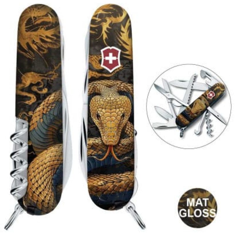 Нож Victorinox Swiss Army Huntsman Zodiac Деревянная змея