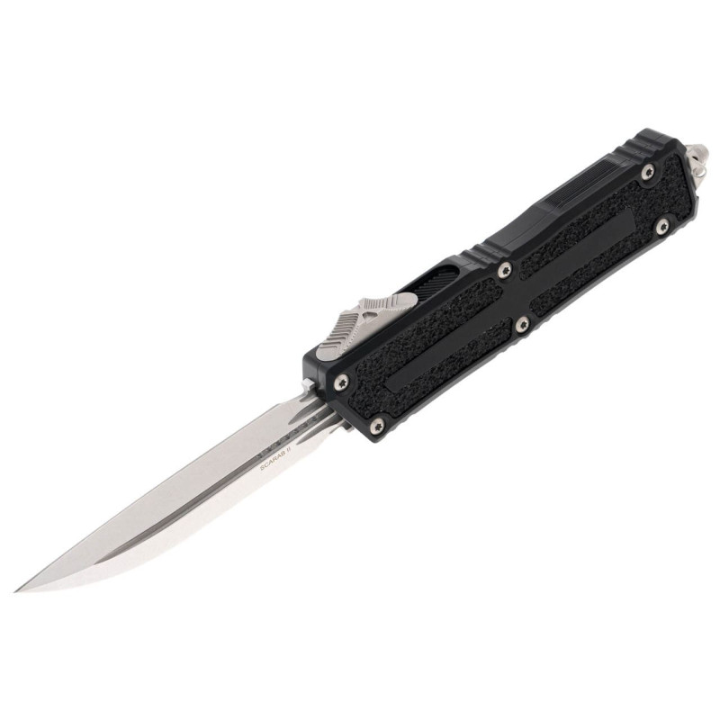 Нож Microtech Scarab II Gen III D/E-S, stonewash, черный