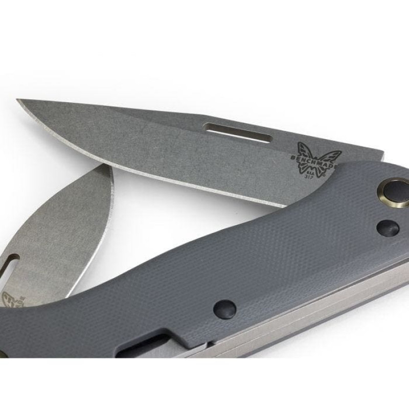 Нож Benchmade "Weekender", 2 клинка, серый