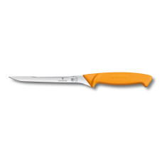 Ніж кухонний Victorinox Swibo Fish Filleting, вузький, гнучкий, помаранчевий, для філе, 16 см