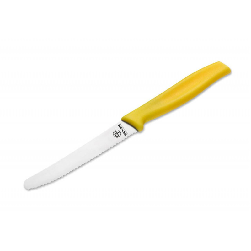 Кухонний серрейторний ніж Boker Sandwich Knife, жовтий