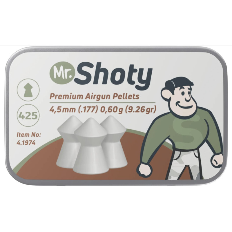 Пульки Umarex Mr. Shoty Premium 0,60гр. кал.4.5(.177) 425шт.