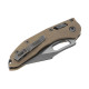 Нож Microtech Stitch Ram-Lock, fluted, Apoc, рукоять G10 tan