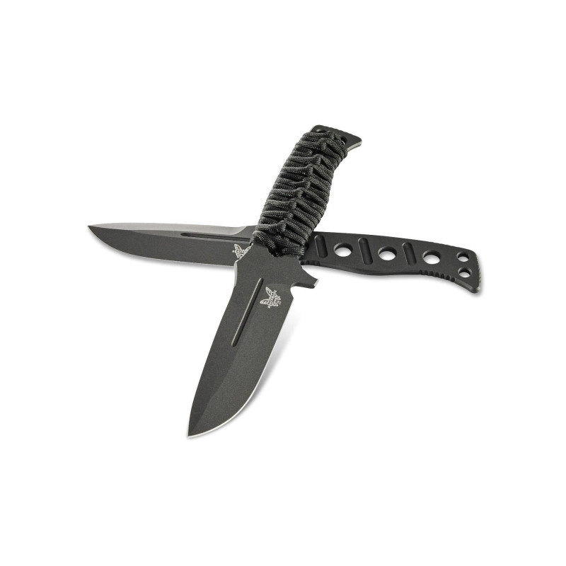 Нож Benchmade "Sibert Adamas", фикс, паракорд, чёрный