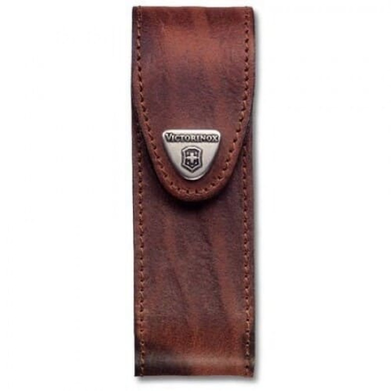 Чехол Victorinox поясной, коричневая кожа (111 мм, 2-3 слоя)