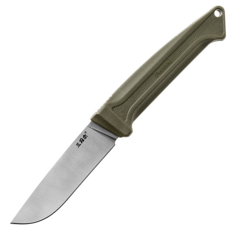 Нож Sanrenmu S708-1, Sandvik 12C27N, пластик, олива