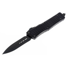 Нож Microtech Combat Troodon Delta OTF, fluted DLC, черный