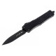 Нож Microtech Combat Troodon Delta OTF, fluted DLC, черный