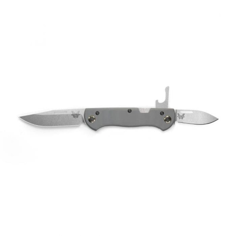 Нож Benchmade "Weekender", 2 клинка, серый