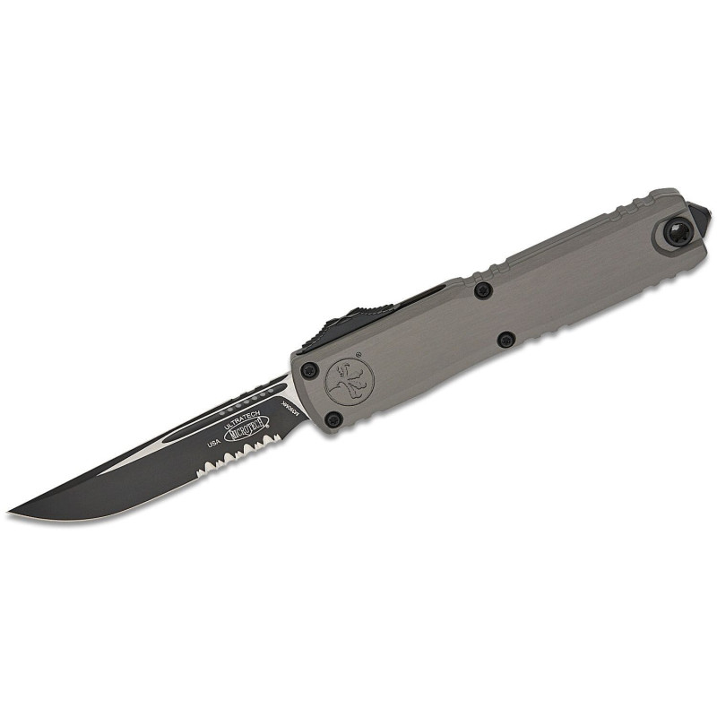 Нож Microtech Ultratech Gen III OTF, ZBP D/E, tatical, полусеррейтор, серый