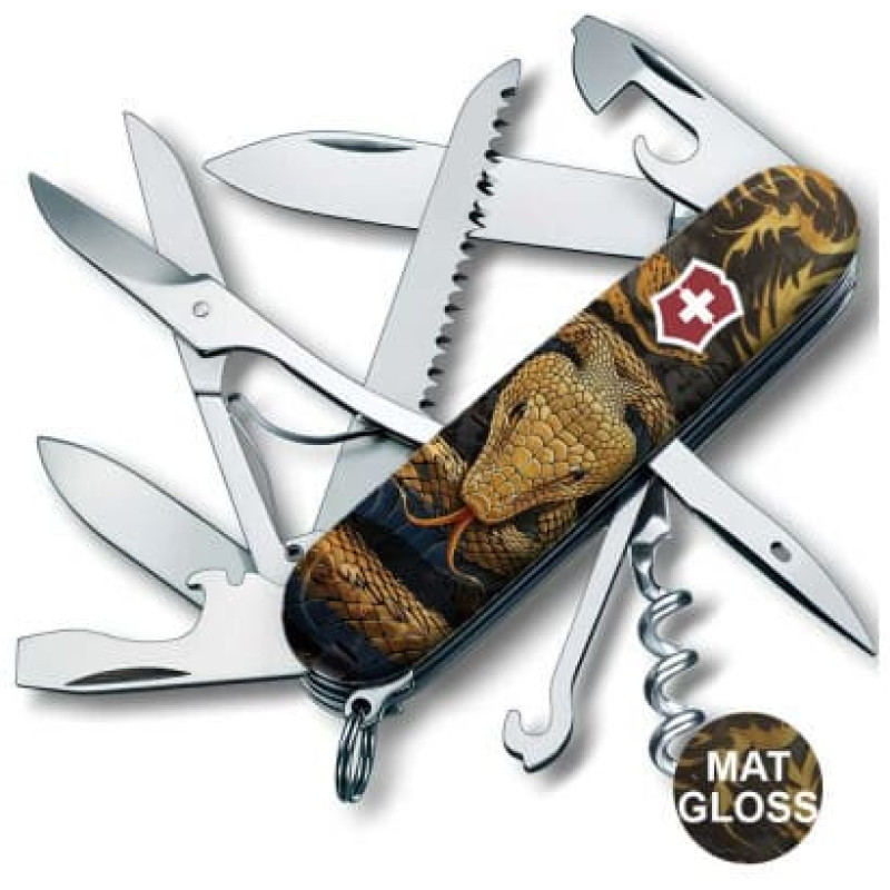Нож Victorinox Swiss Army Huntsman Zodiac Деревянная змея