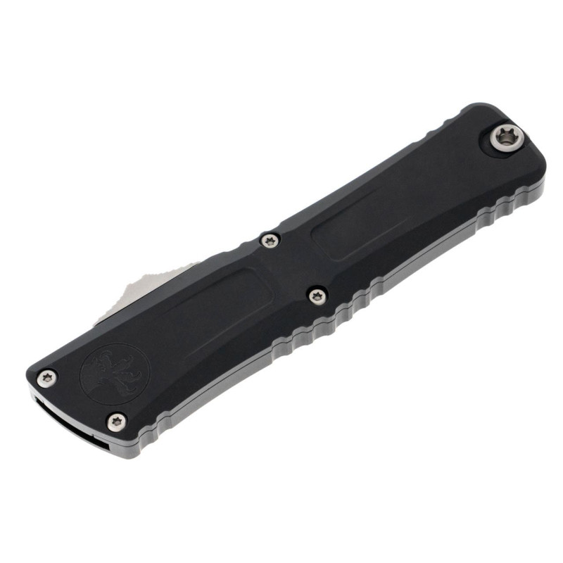 Нож Microtech Combat Troodon LT S/E OTF, stonewash. полусеррейтор, черный