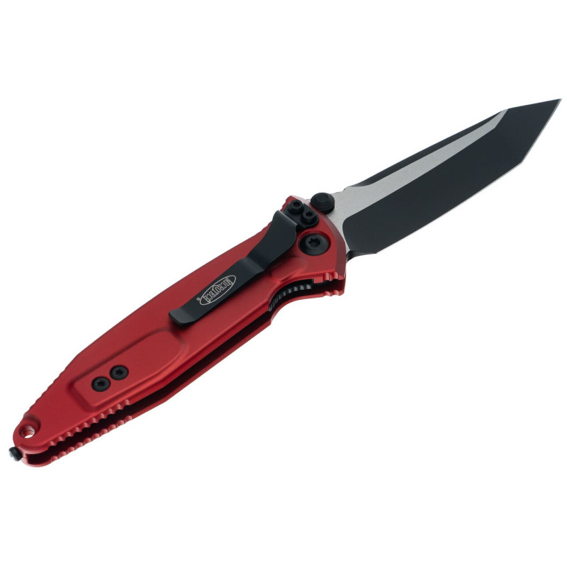 Нож Microtech Socom Elite T/E-M, tanto, черный, черно-красная рукоять