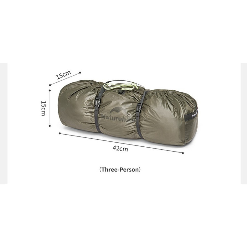 Намет тримісний Naturehike Opalus, UL, CNK2450WS036, темно-зелений