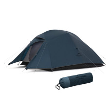Намет надлегкий тримісний з футпринтом Naturehike Cloud Up 3 UL NH18T030-T-T, 20D, темно-синій