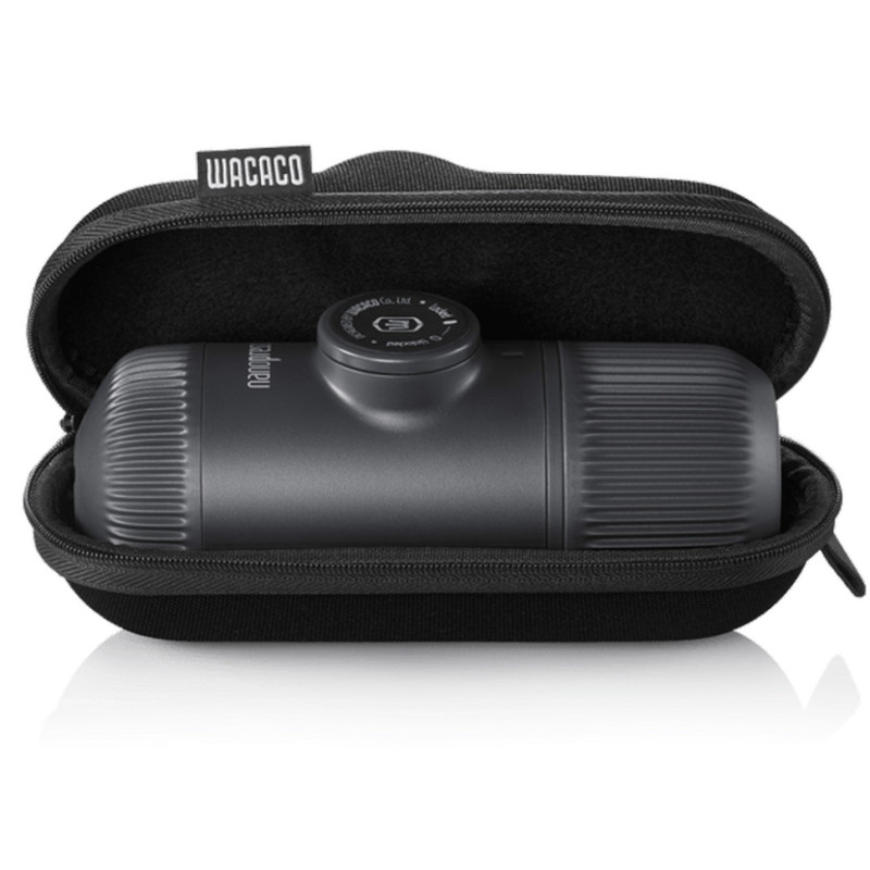 Портативна еспресо-кавоварка Wacaco Nanopresso сіра з чохлом