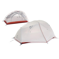Намет надлегкий двомісний з футпринтом Naturehike Star-River 2 Updated NH17T012-T, 210T, сіро-червоний
