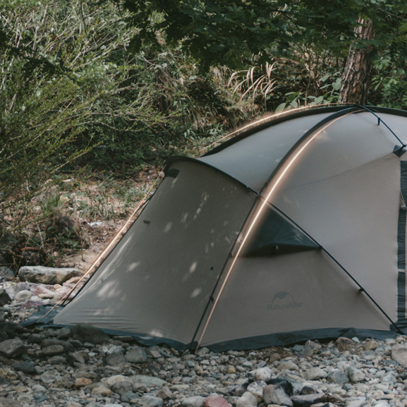 Намет двомісний з великим тамбуром та навісом Naturehike Shandi CNK2300ZP017, сірий