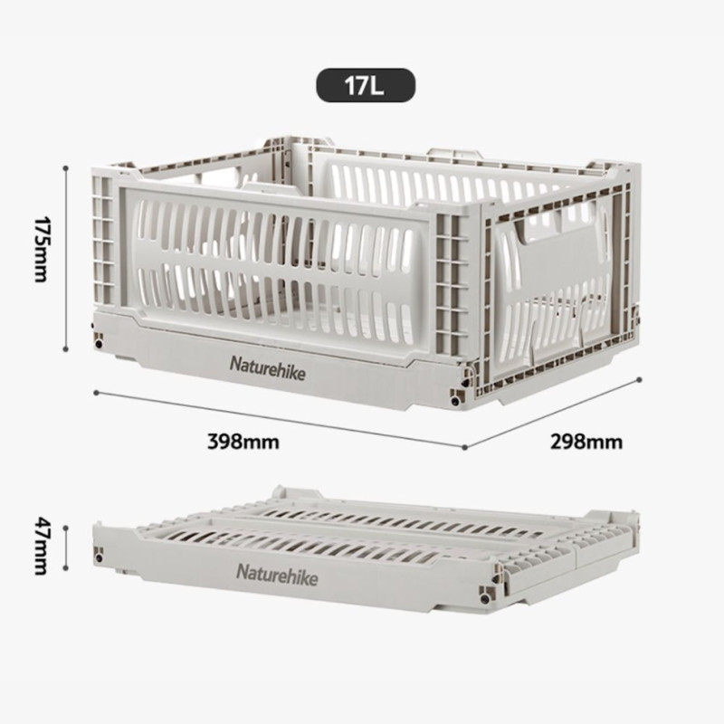 Складной контейнер Naturehike NH21SNX06 17л серый