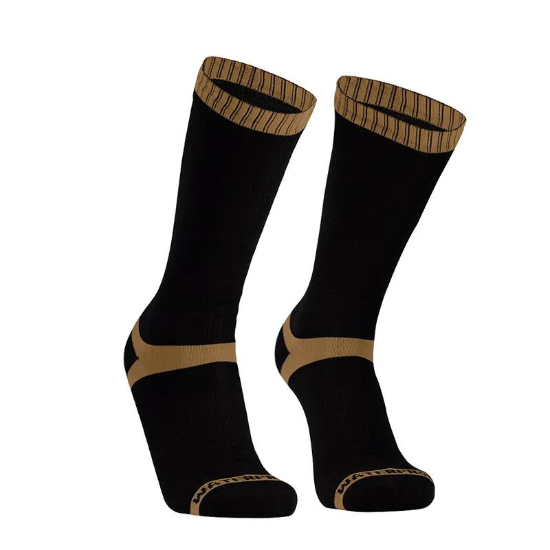 Носки водонепроницаемые Dexshell Hytherm Pro Socks, размер S (36-38), черные с коричневой полосой
