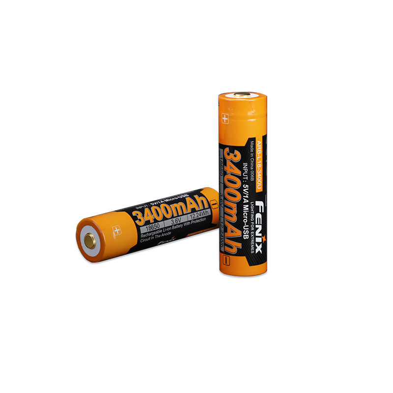 Акумулятор 18650 Fenix (3400 mAh) micro usb заряджання