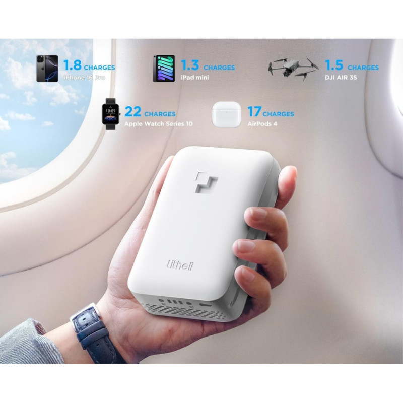УМБ Litheli Power Bank SE 10000 mAh, 45 W, 2А, Fast Charge (U20BY10-0U000)
