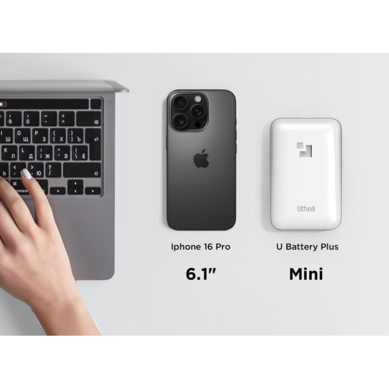 УМБ Litheli Power Bank SE 10000 mAh, 45 W, 2А, Fast Charge (U20BY10-0U000)