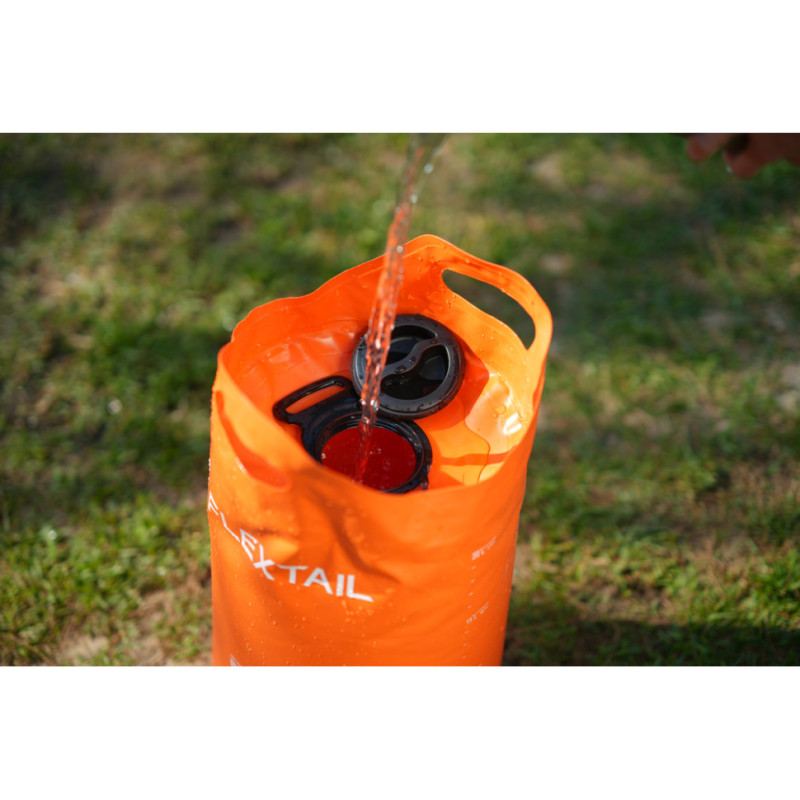 Контейнер для води з насосом та душовою лійкою Flextail Tiny Shower Bucket, 20л, помаранчевий