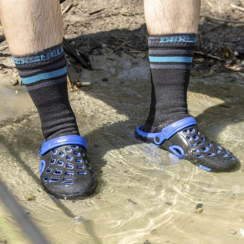 Носки водонепроницаемые Dexshell Ultra Dri Sports, р-р S, с голубой полосой