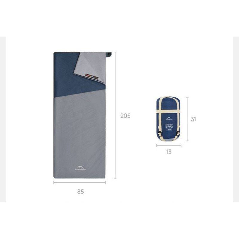 Спальний мішок Naturehike LW180 CNK2550WS026 Sunny Day PL01, (14°C) XL синій