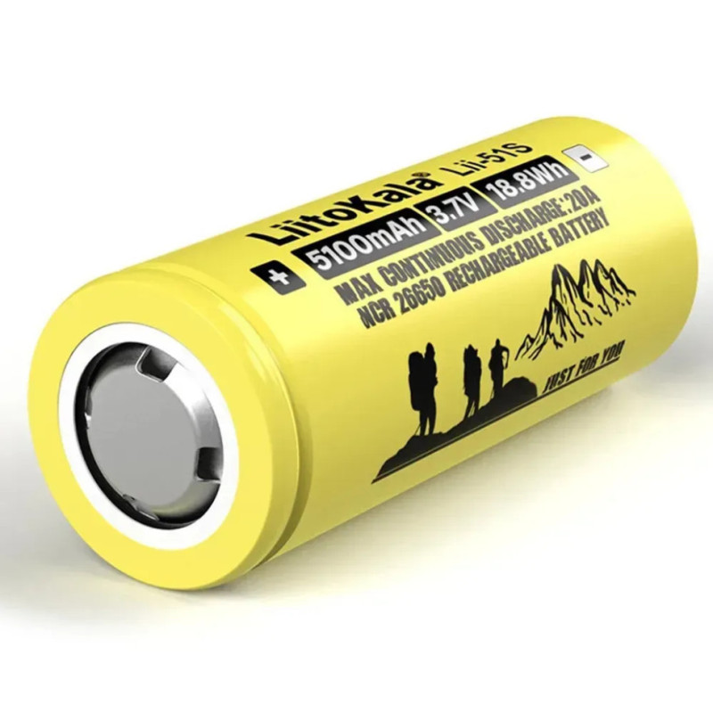 Акумулятор Liitokala Lii-51S-PCB 5100 mAh 20A 26650 Li-ion