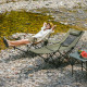 Крісло-шезлонг складане Naturehike CNK2550JJ023 Nightfall T05, сталь, хакі